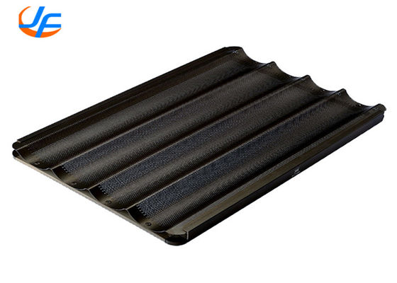 RK Bakeware China Foodservice NSF Australia Maccies 5 Flutes Алюминиевый багет с антипригарным покрытием Противень для выпечки