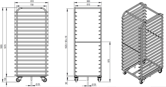 Rk Bakeware China-Flatpack Двойная решетка для духовки из нержавеющей стали