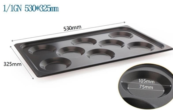 Rk Bakeware China-Gastronorm Gn 1/1 Алюминиевый противень с антипригарным покрытием 530X325 мм с 8 формами для яиц