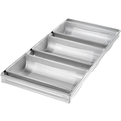 Rk Bakeware China-Foodservice 41145 Глазурованная 4-полосная алюминиевая стальная подовая форма для выпечки хлеба