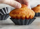 RK Bakeware China Foodservice NSF Telfon Антипригарная алюминиевая форма для торта Мини-рифленая форма для выпечки бриоши