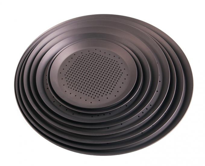 RK Bakeware China Foodservice NSF Твердые анодированные алюминиевые перфорированные противни для пиццы с хрустящей корочкой для Pizza Hut 0
