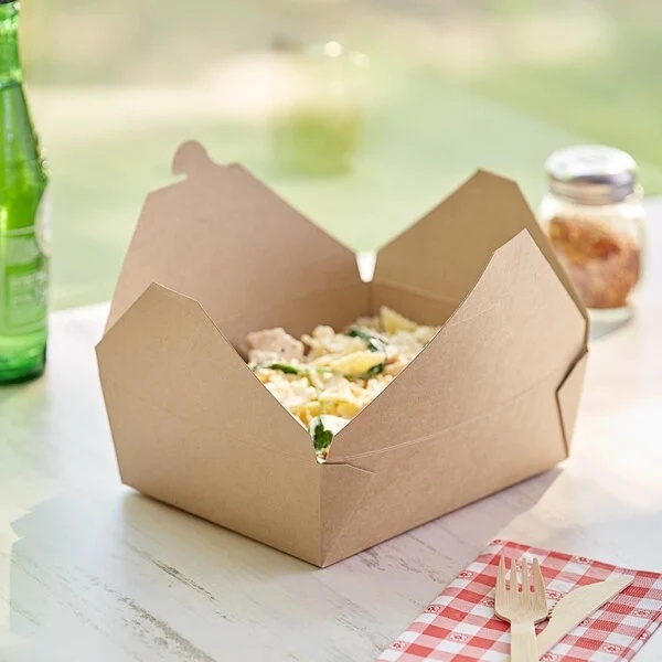 Бумага Kraft коробки еды еды обеда Rk Bakeware Китая Microwavable сложенная Microwavable сложенная принимает вне контейнер