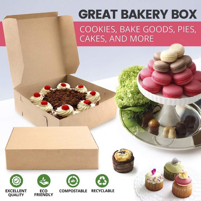 Rk Bakeware China Locking Walls Heavy Duty Corrugated Brown Cake Box Kraft Cake Box Kraft Bakery Box