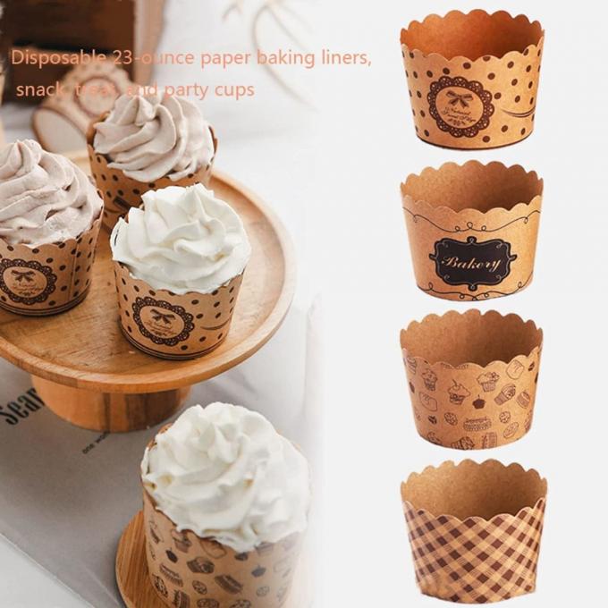Rk Bakeware China Jumbo Cupcake Liner Jumbo Muffin Liners Kraft Paper Cake Baking Cup Food Grade &amp; Grease-Proof Baking Cups Paper